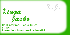 kinga jasko business card